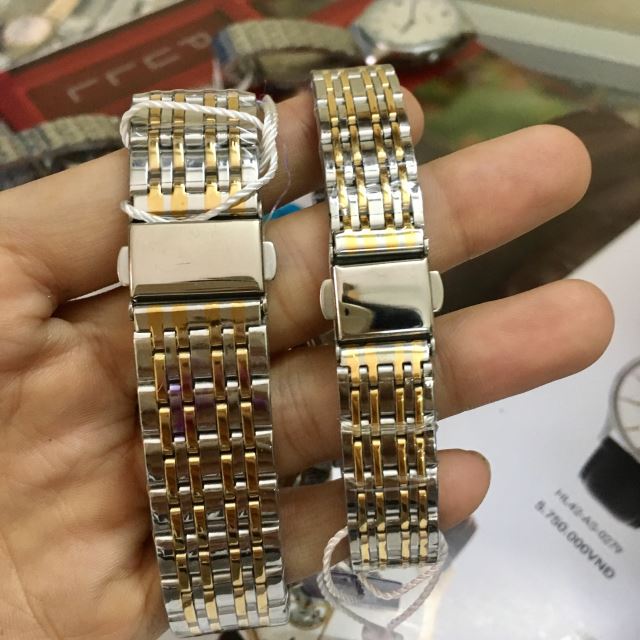 Đồng hồ đôi Longbo dây kim loại - kim nhỏ chạy - LBK03