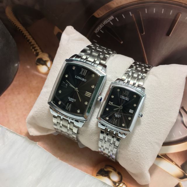 Đồng hồ cặp đôi Longbo mặt vuông - LBK05