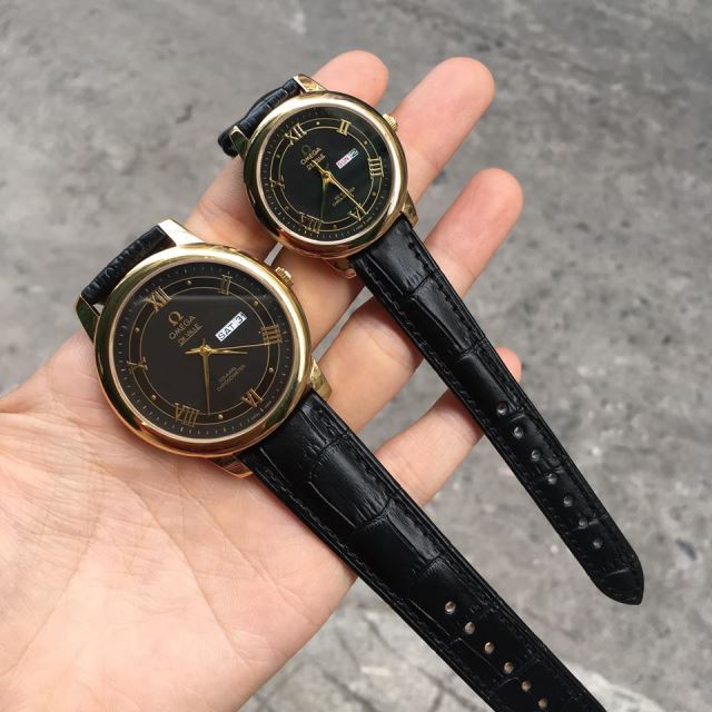 Đồng Hồ Đôi Omega Chạy 2 Lịch- Dây da Đồng Hồ Đôi Omega Chạy 2 Lịch- Dây da