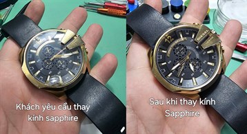 Thay kính sapphire cho đồng hồ Diesel