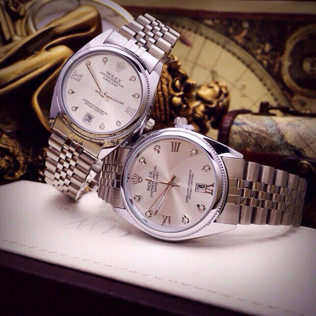 Đồng Hồ Đôi Rolex Dây Inox Sành Điệu RC09