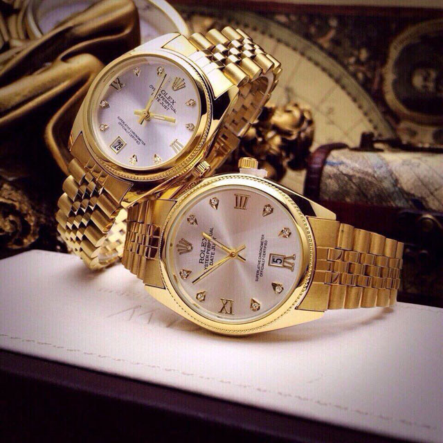 Đồng Hồ Đôi Rolex Dây Inox Sành Điệu RC09