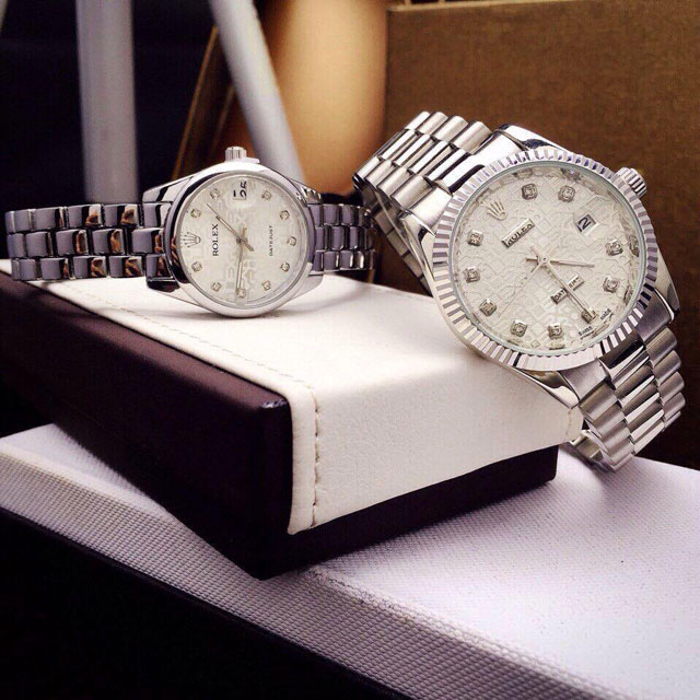 Đồng Hồ Cặp Rolex Vân Cho Tình Nhân - RC08