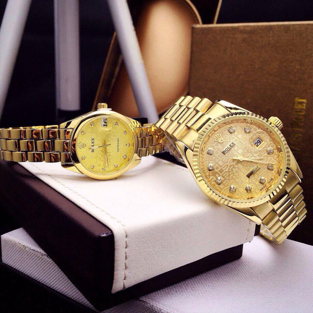 Đồng Hồ Cặp Rolex Vân Cho Tình Nhân - RC08