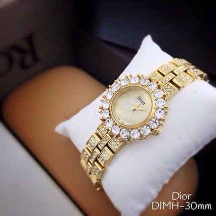 Đồng Hồ Dior Viền Đính Đá Sang Trọng (DR06)
