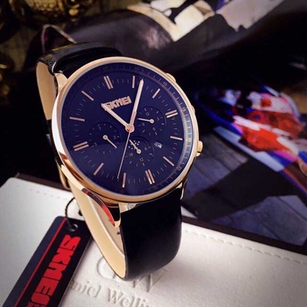 Đồng Hồ Skmei Nam Dây Da Hoạt Động 6 Kim SKM12