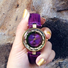 Đồng Hồ Dây Da Dior Hạt Xoay - DR06