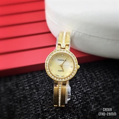 Đồng hồ Catier mặt tròn đính hạt sang trọng (CT03)