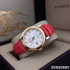 Đồng Hồ Dây Da Burberry Nữ Kính Sapphire BB007