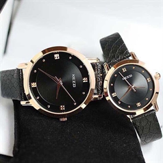 Đồng Hồ Cặp Kezzi Dây Da Chính Hãng