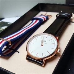 Đồng Hồ DW Dây Da Tặng Kèm Dây Dù