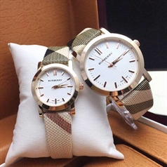 Đồng Hồ Đôi Burberry Dây Da Thời Trang BB008