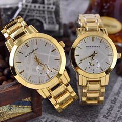 Đồng Hồ Đôi Burberry Kim Nhỏ Hoạt Động BB010