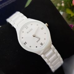 Đồng Hồ Nữ Rado Đá Sứ Trắng Mặt Số La Mã