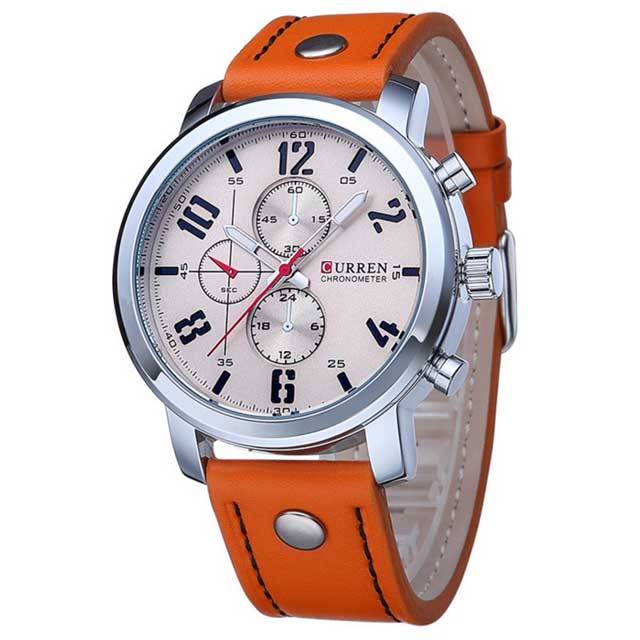 Đồng Hồ Curren Dây Da Chống Nước Tốt CR08