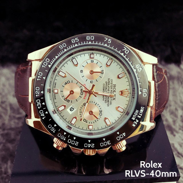 Đồng Hồ Rolex Dây Da Sang Trọng Cho Phái Mạnh