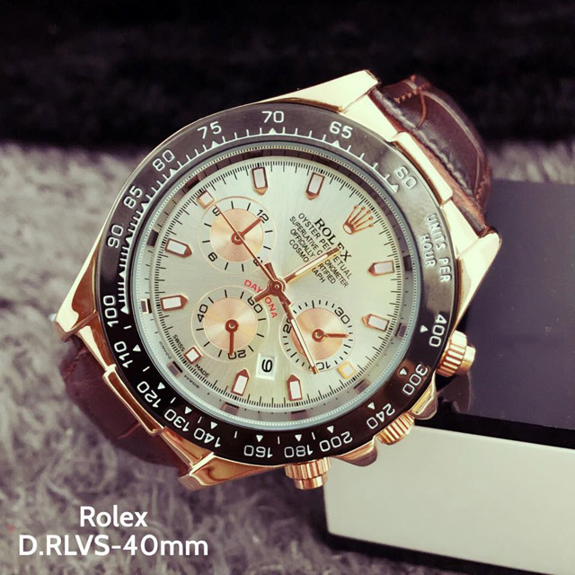 Đồng Hồ Rolex Dây Da Sang Trọng Cho Phái Mạnh