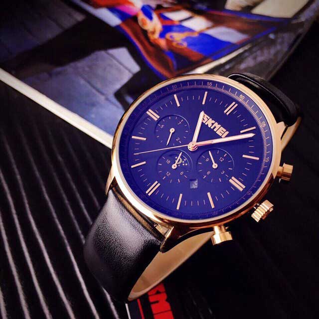 Đồng Hồ Skmei Nam Dây Da Hoạt Động 6 Kim SKM12