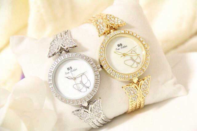 Đồng Hồ Bee Sister Nữ Họa Tiết Bướm BSP01