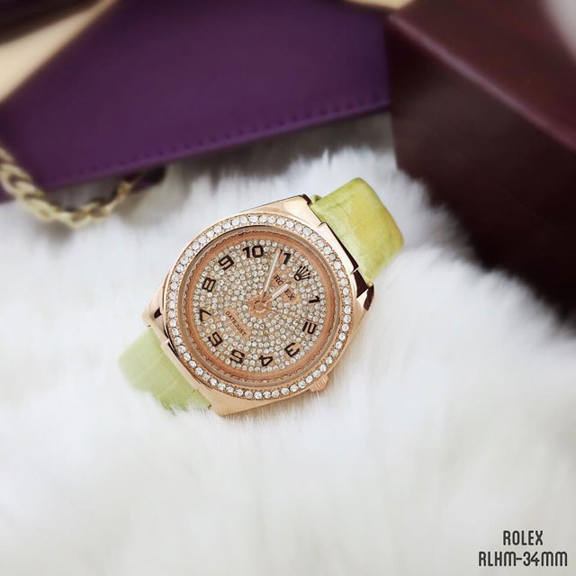Đồng Hồ Rolex Dây Da Thời Trang Nữ